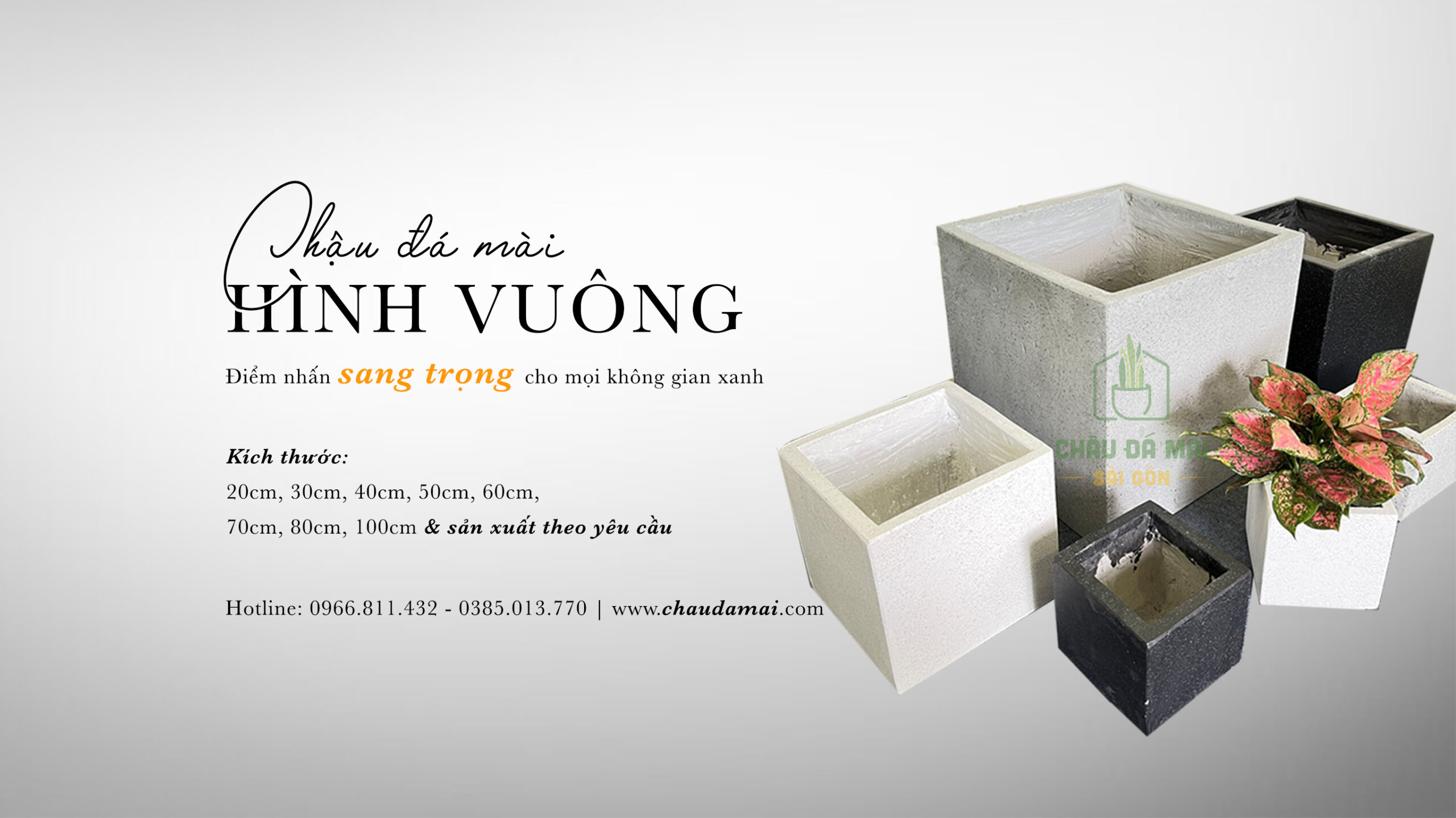 Chậu đá mài vuông