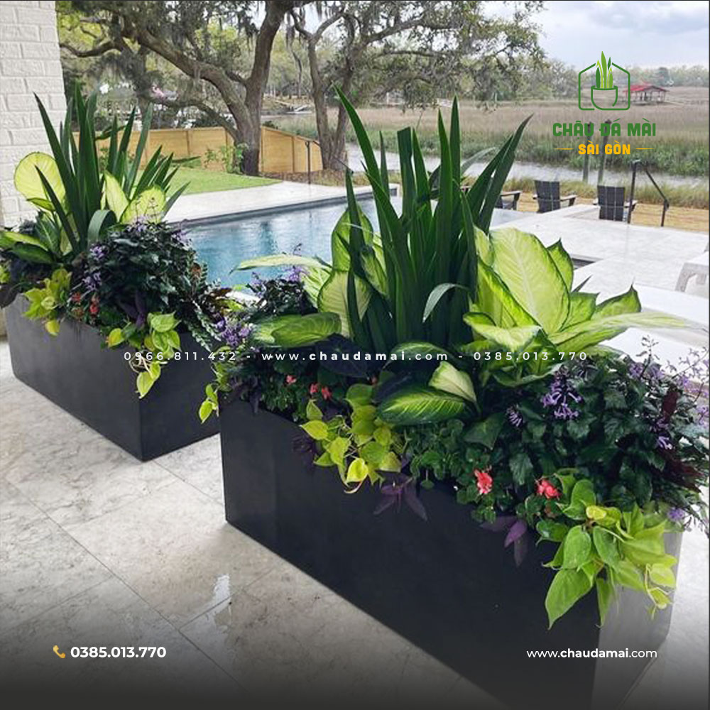 Giá Chậu đá mài chữ nhật