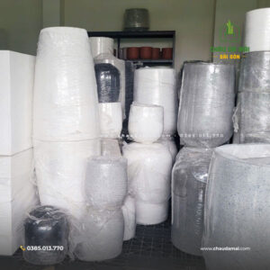 Chậu Xi Măng Đá Mài Trồng Cây Tại Sài Gòn 11