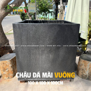 chậu đá mài vuông lớn 1m