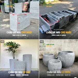 Chậu xi măng đá mài hcm
